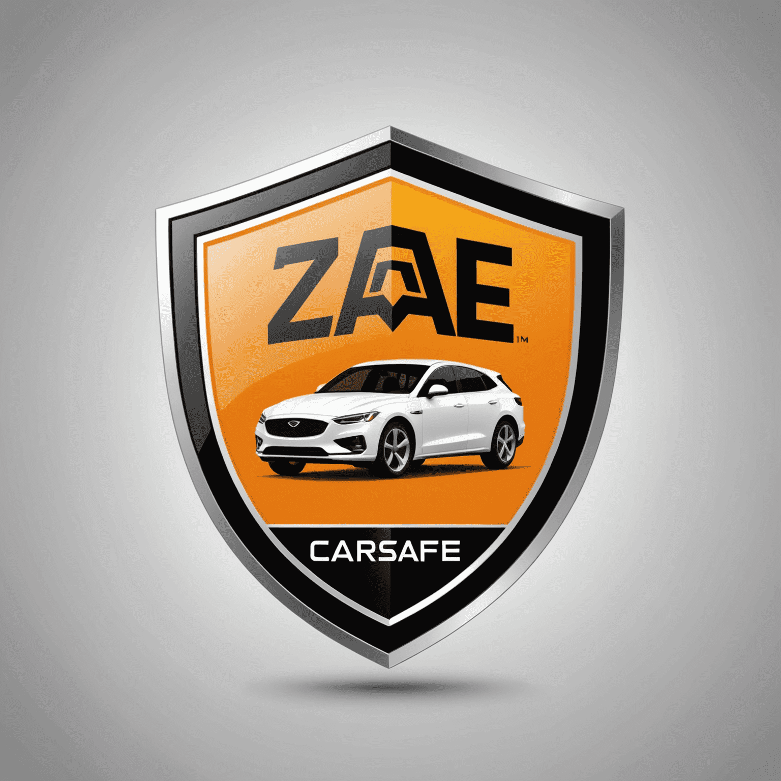 CarSafeZone logo: Een modern en strak ontwerp met een gestileerde auto en een schild, wat veiligheid en bescherming symboliseert