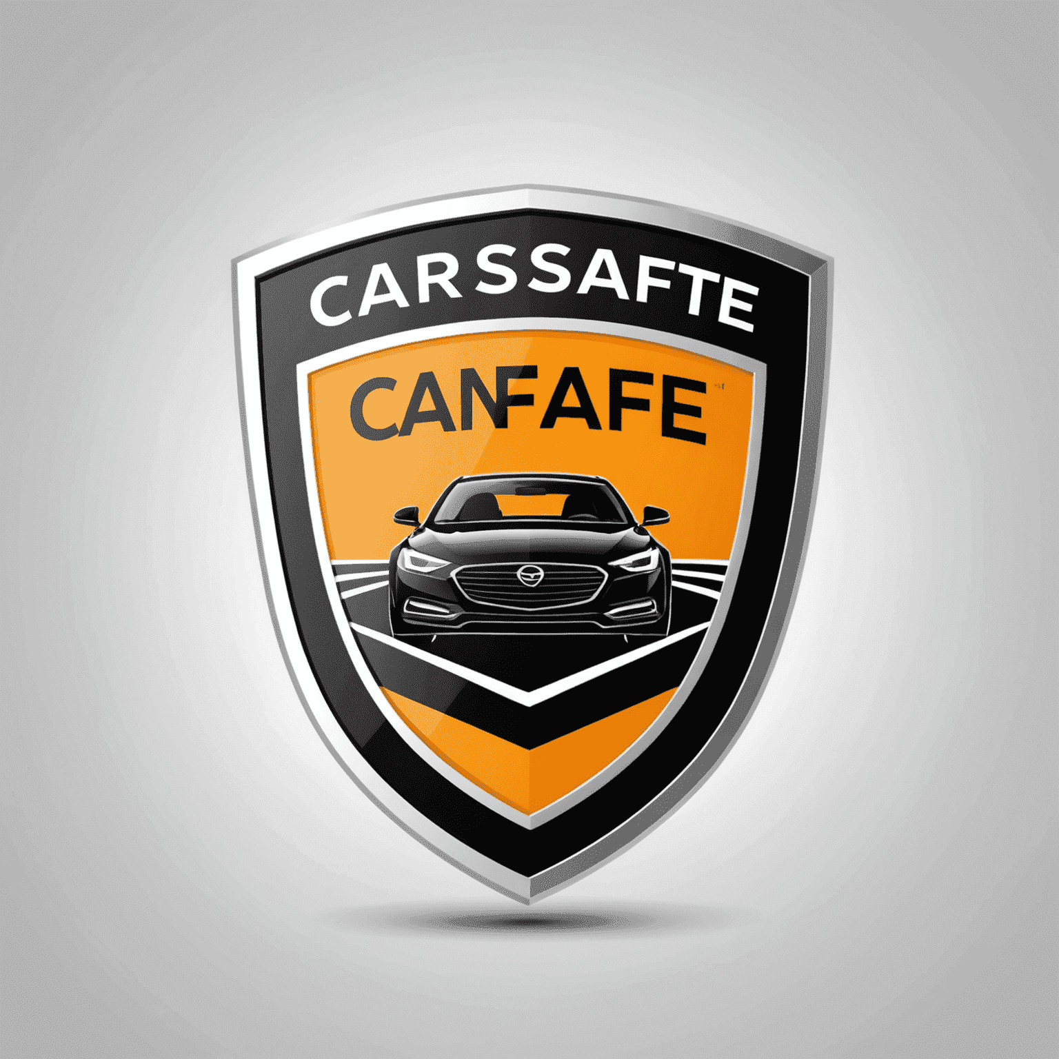 CarSafeZone logo: Een modern en strak ontwerp met een gestileerde auto en een schild, wat veiligheid en bescherming symboliseert