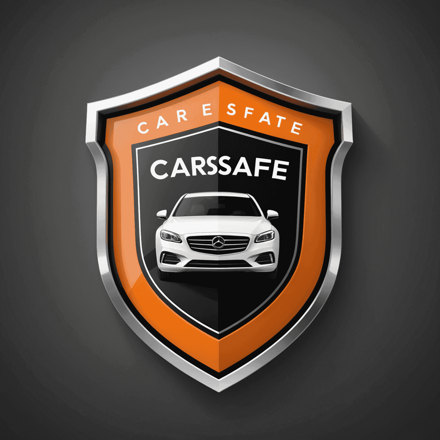 CarSafeZone logo: Een modern en strak ontwerp met een gestileerde auto en een schild, wat veiligheid en bescherming symboliseert